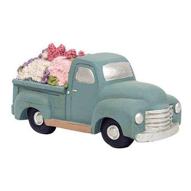 Flowers 4 Sale Blue Resin Truck - The Fox Decor